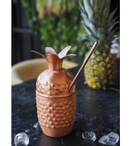 BAKIR KOKTEYL BARDAĞI ANANAS MODEL MAT BAKIR RENK