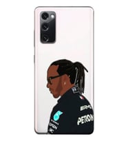 Samsung Galaxy S20 FE Uyumlu Lewis Hamilton Desenli Şeffaf Telefon Kılıfı