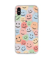 Iphone X / Xs Uyumlu Gülücük Emoji Desenli Şeffaf Telefon Kılıfı