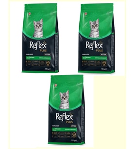 Reflex Plus Tavuklu Yavru Kedi Maması 1,5 Kg 3'Lü Set