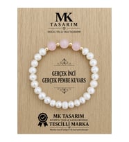 GERÇEK AYTAŞI GERÇEK PEMBE KUVARS BİLEKLİK MK.7000.826- RAHATLIK-DİNGİNLİK-ENERJİ- STRES BİLEKLİĞİ