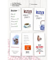 Burç Kahve Sunum Kartları İkizler 6 Lı Motto Kart 7x14 cm