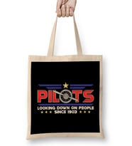 Pilots Looking Down On People Since 1903 Pun Bez Çanta Uzun Saplı