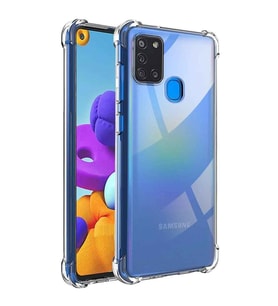 Samsung Galaxy A21S Shock Absorbing Darbe Emicili Şeffaf Silikon Kılıf