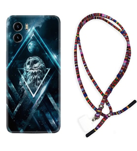 Vivo Y15S Y32 Y33S Y51 Y53S Kılıf Boyun Asklı Rasta Silikon Old Owl 1649