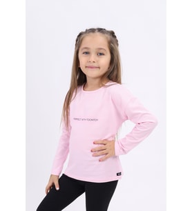 Toontoy Kız Çocuk Baskılı Tişört (Açık Pembe)