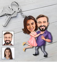 Kişiye Özel Sevgili Tasarımlı Karikatür Anahtarlık 9
