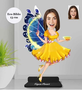 Kişiye Özel Melek Kadın Ahşap Eco Biblo -4