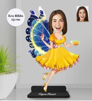 Kişiye Özel Melek Kadın Ahşap Eco Biblo -4