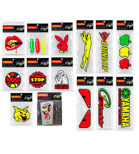 Motosiklet Mix 3D Sticker Etiket Seti Fosforlu Folyo Karışık 14 Model