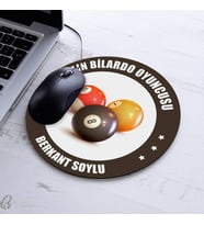 Yılın Bilardo Oyuncusu İsme Özel Yuvarlak Mousepad