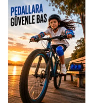 Mavi Çocuk Kaykay Paten Scooter Bisiklet Koruyucu Dizlik Seti 2 Adet