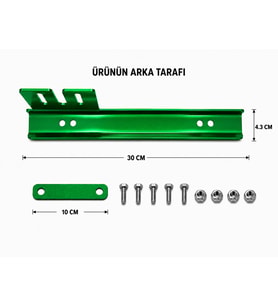 YEŞİL JDM METAL PLAKALIK – ÜNİVERSAL UYUMLU