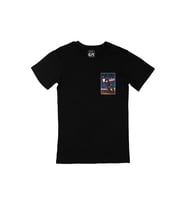 Motocross Night Enduro Cep Logo Tasarımlı Siyah Tişört