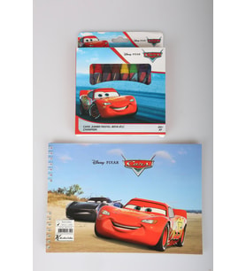 x Dekomus Lisanslı Cars 8'li Pastel Boya ve Resim Defteri Seti