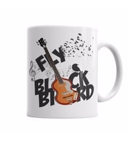 Bird Music Müzik Gitar Kupa Bardak Porselen