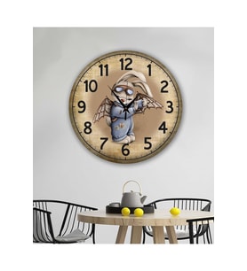 bilge Tasarım retro Duvar Saati 40 x 40 CM (Çok Renkli)