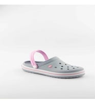 Akınal Bella Unisex Sabo Terlik Hastane Terliği Buz Gri-Pembe