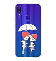 Xiaomi Redmi Note 7 Pro Uyumlu Kapak Aşk Tasarımlı Şeffaf Silikon Kılıf