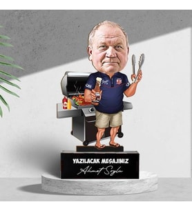 Keyifçi Babam Karikatürlü Biblo