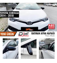 TOYOTA COROLLA 2014 - 2018 YARASA BATMAN AYNA KAPAĞI PİANO BLACK (Siyah)