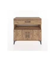 Arges Şifonyer 2 Raflı Tek Çekmeceli 2 Kapaklı 88x30x80 Çam-Çam