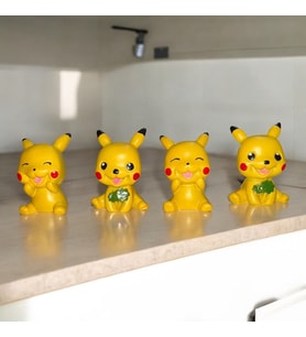 4 ADET PİKACHU POKEMON BİBLO DEKORATİF BİBLO NOEL SÜSLERİ YILBAŞI HEDİYELERİ  VİTRİN DEKOR
