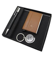 Signator D352 İsme Özel Set - Deri Kartlık + Anahtarlık  + Kalem Seti  İsme Özel Hediyelik Set (Karışık)