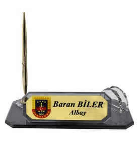 Kişiye Özel Tasarım Kristal İsimlik Jandarma İsimlik Jandarma Masa İsimliği Kristal Masa İsimliği