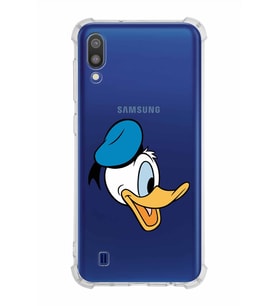 Samsung Galaxy M10  Köşe Korumalı Antişok Kapak Donald Duck Tasarımlı Şeffaf  Kılıf