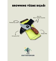 Yüzme Kamp Bıçağı - 16 cm (Kahverengi)
