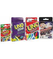 Uno, Monopoly, Uno Flip ve Uno Junior 4'lü Ekonomik Set (Çok Renkli)