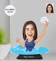 Kişiye Özel Su Topu Kadın Ahşap Eco Biblo -1
