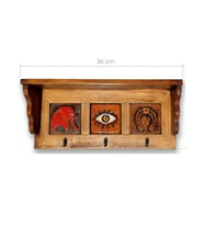 Portmanto Duvar Askılığı, Şans Spiritüel Temalı Elbise, Havlu, Bornoz Askısı16x36x9 cm