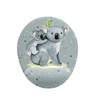 Koala Ve Yavrusu Bilek Destekli Kaymaz Buruşmaz Kırılmaz Mouse Pad (Çok Renkli)