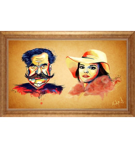 ALTIN ÇERÇEVELİ PASPARTULU TABLO CR1343