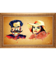 ALTIN ÇERÇEVELİ PASPARTULU TABLO CR1343
