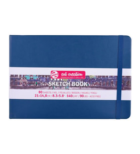Talens Art Creation Sketchbook Sert Kapak Eskiz Defteri 140 gr 21x14,8 cm 80 yp NAVY BLUE 