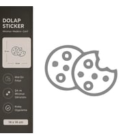Kurabiye Atıştırmalık Mat Gri Dekoratif Folyo Sticker 14x14 cm