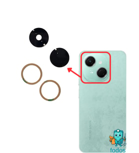 Tecno Spark Go 1 Arka Kamera Camı Lensi Yapışkanlı Dış Cam KL4 Uyumlu
