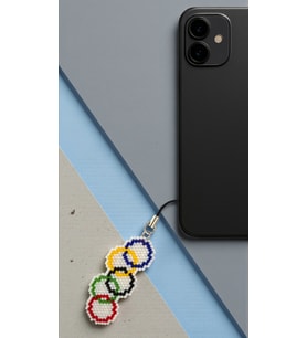 Miyuki Boncuk El Yapımı Olimpiyat Bayrağı Telefon Çarmı - Charm