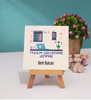 Yazılım Geliştirme Uzmanı Kişiye Özel Hediye Yazılımcı Dekoratif Taş Baskı