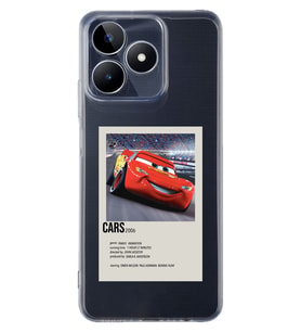 Realme C53 Uyumlu Cars Mcqueen Desenli Şeffaf Telefon Kılıfı