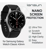 Lensun Şeffaf Nano Ekran Koruma – Samsung Galaxy Watch6 Classic 43mm