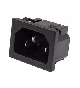 220V 15A AC Erkek Power Giriş Soketi C14 3 Pin Panel Montaj Tip
