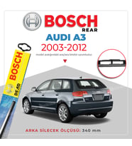 Bosch Rear Arka Silecek Audi A3 2003-2012 ile uyumlu (Siyah)