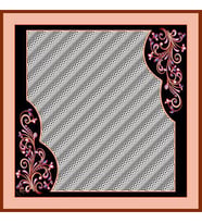 Geometrik Desen Black Seri Twill Eşarp Eşarp Askısı ile Birlikte 90x90 cm Taba P