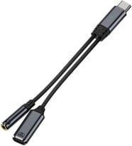 Type C to 2in1 3.5mm & Type-C Çevirici Dönüştürücü Kulaklık ve Hızlı Şarj