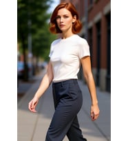 Viskon Ribana Bisiklet Yaka Fitted Bluz Günlük Kombinler İçin Rahat Kullanım Modern Stil