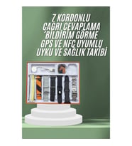 Mey İthalat® 7 Kordonlu Akıllı Saat Plastik Kordon Hasır Kordon Çelik Kordon